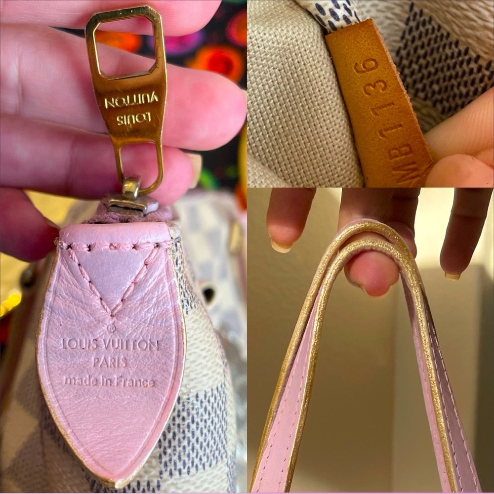 ❤️TRADED❤️Louis Vuitton custom Totally MM custom paint patch repair. Azur pink - Picture 16 of 16